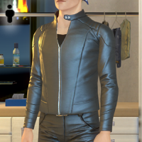 Leather Biker Jacket - Male